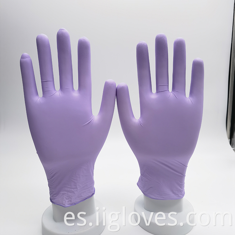 Nitrile Kitchen Guantes de seguridad de trabajo en polvo Guantes de nitrilo impermeables de grado alimenticio